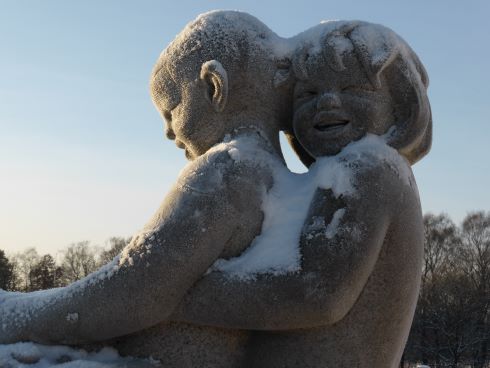 Frognerparken / Vigelandsparken in December. 