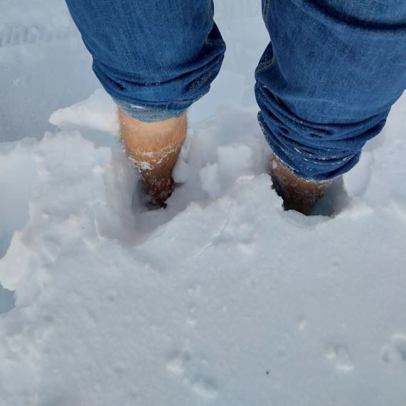 Føtter i snø
